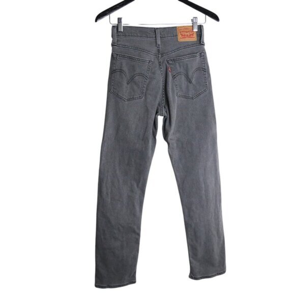 Levi's Wedgie Straight - Cosmic Comet Grey Denim Jeans Size 26 - Picture 7 of 7
